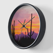 Saguaro Cactusbos bij zonsondergang (Hoek)