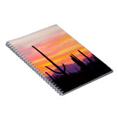 Saguaro Cactusbos bij zonsondergang Notitieboek (Rechterzijde)