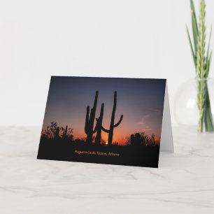 Saguaro Cactussen bij zonsondergang Kaart