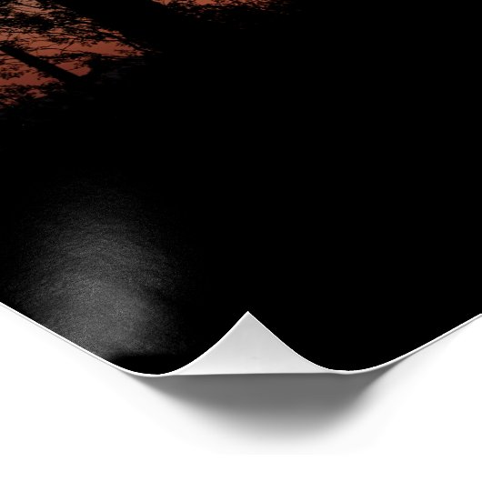 Saguaro Cactussen bij zonsondergang Perfect Poster (Hoek)