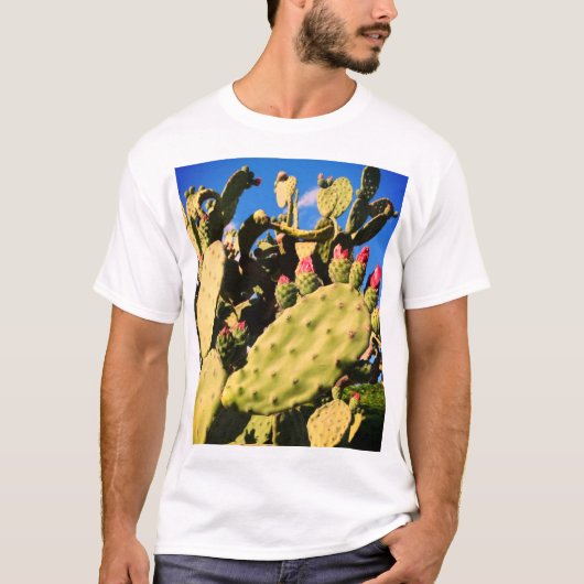 Saguaro Cactussen, Cactus Planten T-shirt (Voorkant)