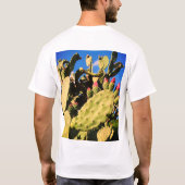 Saguaro Cactussen, Cactus Planten T-shirt (Achterkant)