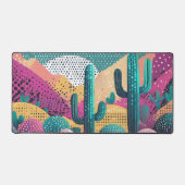 Saguaro cactussen in landschap gestippelde achterg bureaumat (Voorkant)