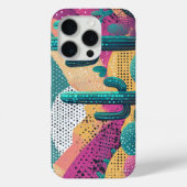 Saguaro cactussen in landschap gestippelde achterg Case-Mate iPhone case (Achterkant)