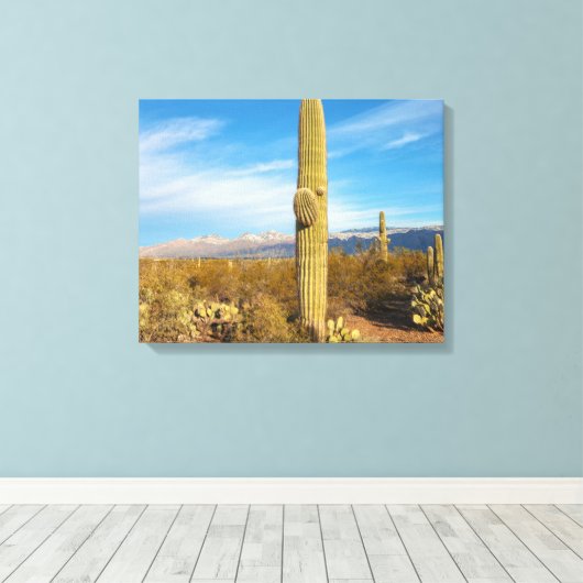 Saguaro Canvas Afdruk (Insitu (Houten vloer))