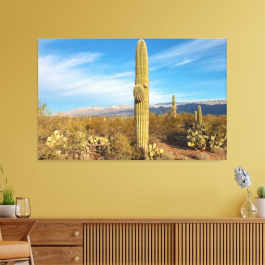 Saguaro Canvas Afdruk (Insitu (Woonkamer))