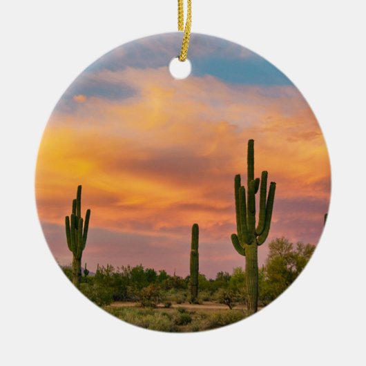Saguaro Desert Life Keramisch Ornament (Voorkant)