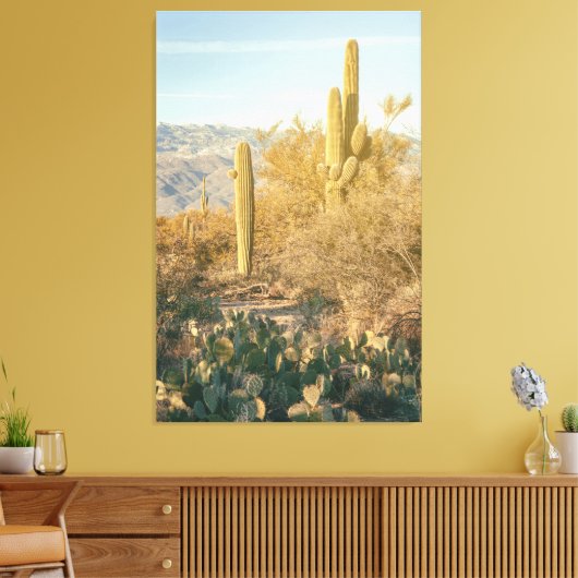 Saguaro Forest Canvas Afdruk (Insitu (Woonkamer))