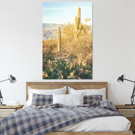 Saguaro Forest Canvas Afdruk (Insitu (Slaapkamer))