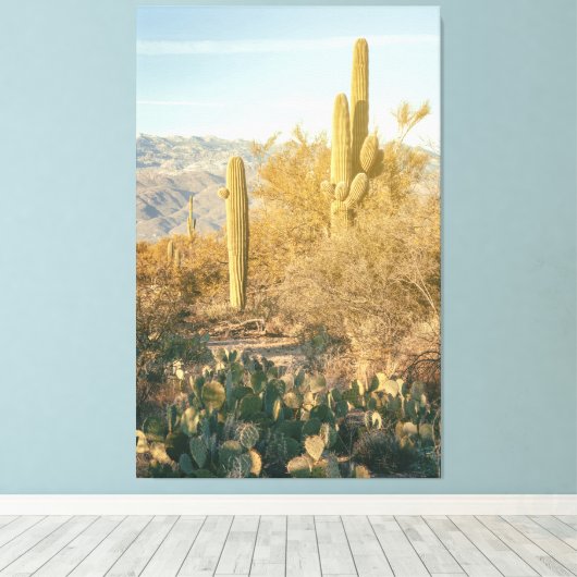 Saguaro Forest Canvas Afdruk (Insitu (Houten vloer))