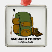 Saguaro Forest National Park Backpack Metalen Ornament (Voorkant)