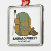 Saguaro Forest National Park Backpack Metalen Ornament (Links)