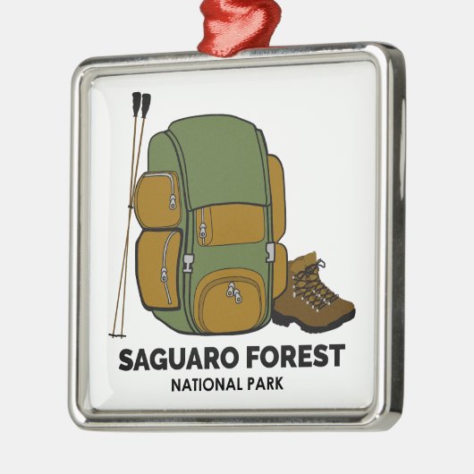 Saguaro Forest National Park Backpack Metalen Ornament (Links)