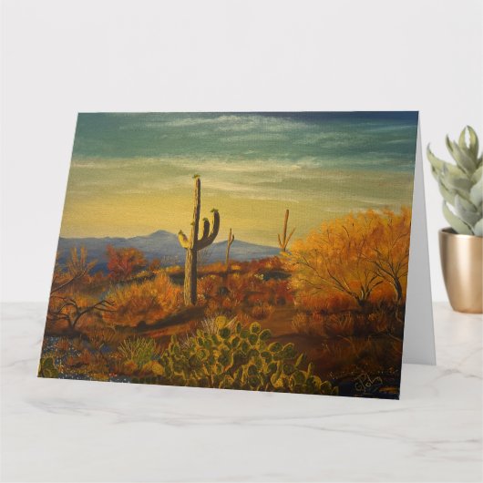Saguaro in de Arizona-woestijn, door Gary Poling Kaart (Kleine Plant)