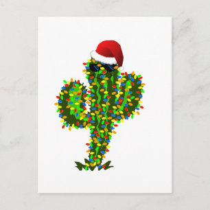 Saguaro-kerstlampjes Feestdagenkaart