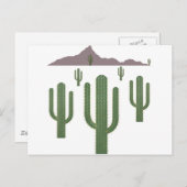 Saguaro kerstverlichting feestdagenkaart (Voorkant / Achterkant)