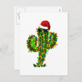 Saguaro kerstverlichting feestdagenkaart (Voorkant / Achterkant)