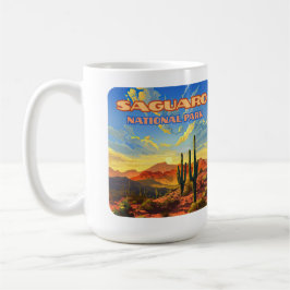 Saguaro Nationaal Park Arizona Desert Cactus Retro Koffiemok