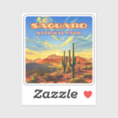 Saguaro Nationaal Park Arizona Desert Cactus Retro Sticker (Vel)
