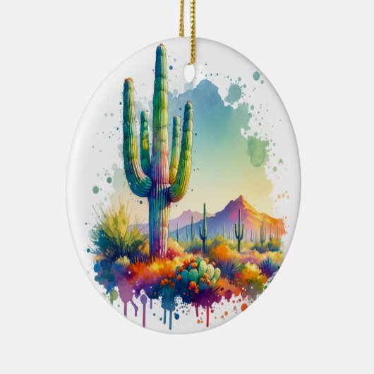 Saguaro Nationaal Park Arizona Giant Cactus Keramisch Ornament (Rechts)