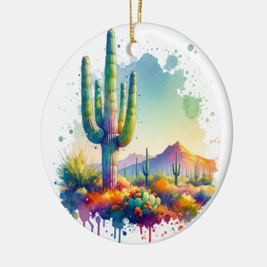 Saguaro Nationaal Park Arizona Giant Cactus Keramisch Ornament (Links)