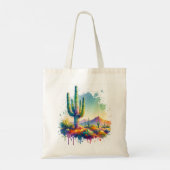 Saguaro Nationaal Park Arizona Giant Cactus Tote Bag (Achterkant)