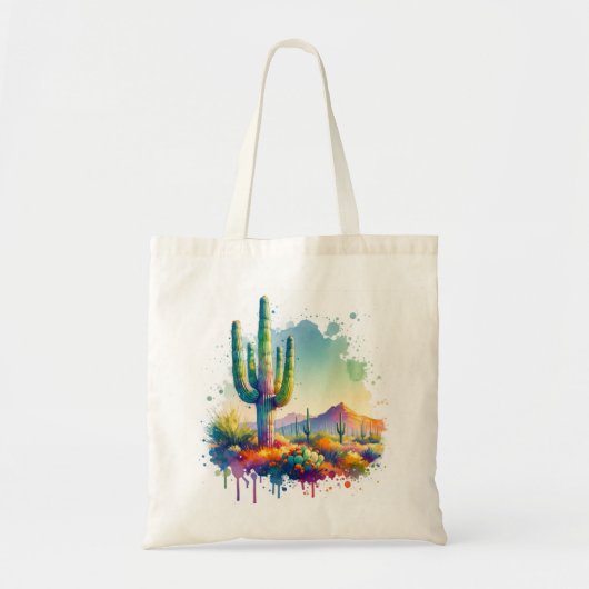 Saguaro Nationaal Park Arizona Giant Cactus Tote Bag (Voorkant)