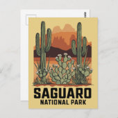 Saguaro Nationaal Park Cactus Briefkaart (Voorkant / Achterkant)