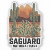 Saguaro Nationaal Park Cactus Sticker (Voorkant)