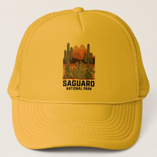 Saguaro Nationaal Park Cactus Trucker Pet (Voorkant)