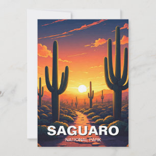 Saguaro Nationaal Park Cactussen Cactus Feestdagenkaart