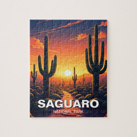 Saguaro Nationaal Park Cactussen Cactus Legpuzzel (Verticaal)