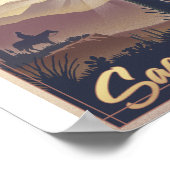 Saguaro Nationaal Park Litho Kunstwerk Poster (Hoek)