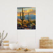 Saguaro National Park, Arizona Cactus Reizen Poster (Keuken)