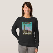 Saguaro National Park Arizona Poster Design T-shirt (Voorkant volledig)