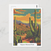 Saguaro National Park, Arizona, Verenigde Staten Briefkaart (Voorkant / Achterkant)