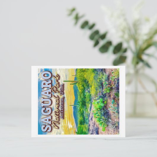 SAGUARO NATIONAL PARK - ARIZONA VERENIGDE STATEN BRIEFKAART (Staand voorkant)