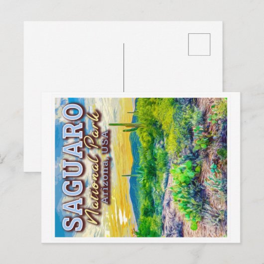 SAGUARO NATIONAL PARK - ARIZONA VERENIGDE STATEN BRIEFKAART (Voorkant / Achterkant)