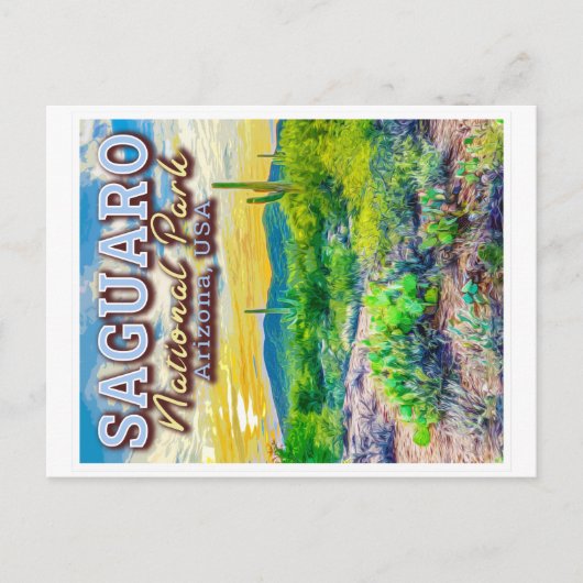 SAGUARO NATIONAL PARK - ARIZONA VERENIGDE STATEN BRIEFKAART (Voorkant)