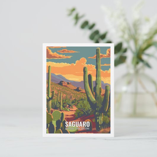 Saguaro National Park, Arizona, Verenigde Staten Briefkaart (Staand voorkant)