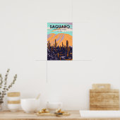 Saguaro National Park Arizona Wasson Peak Retro Poster (Keuken)