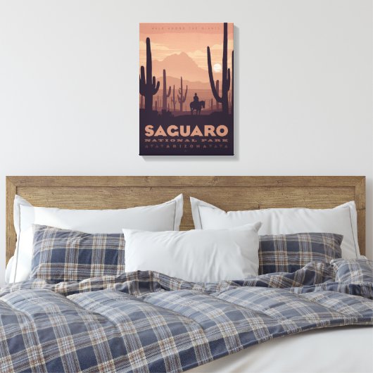 Saguaro National Park Canvas Print (Insitu (Slaapkamer))