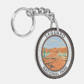 Saguaro National Park Horned Lizard Circle Sleutelhanger (Voorkant Links)