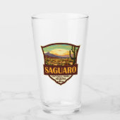 Saguaro National Park Illustratie Retro Glas (Voorkant)