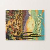 Saguaro National Park Illustratie Retro Legpuzzel (Horizontaal)