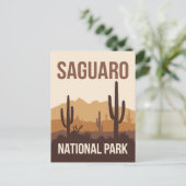 Saguaro National Park Minimal Travel Art Briefkaart (Staand voorkant)