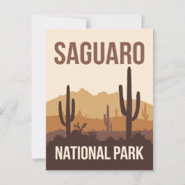 Saguaro National Park Minimal Travel Art Briefkaart
