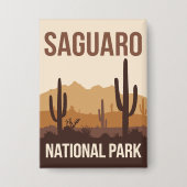 Saguaro National Park Minimal Travel Art Button (Voorkant)