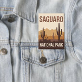 Saguaro National Park Minimal Travel Art Button (Insitu)