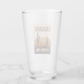 Saguaro National Park Minimal Travel Art Glas (Achterkant)